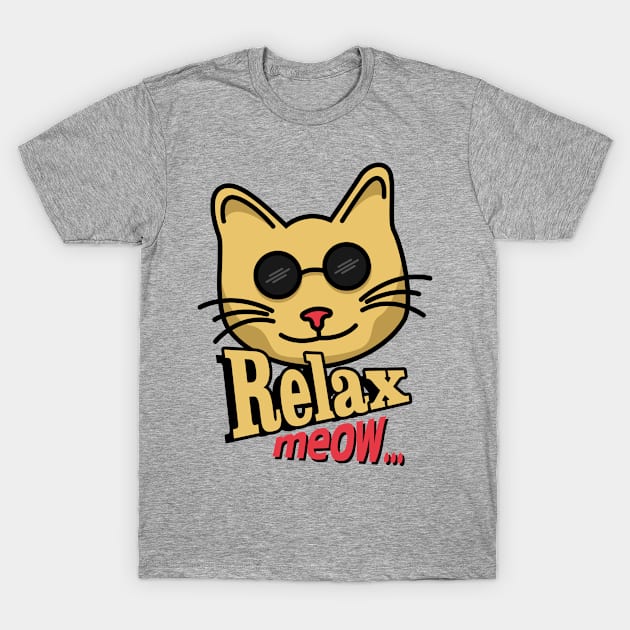 Cute Cat Relaxed T-Shirt by RyanF